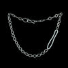 Contemporary, asymmetrical chain necklace, handcrafted from Argentium sterling silver.