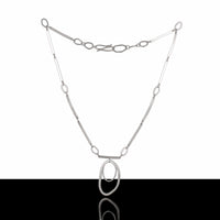 Modern pendant necklace, handcrafted with Argentium sterling silver.