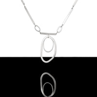 Modern pendant necklace, handcrafted with Argentium sterling silver.