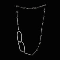 Modern design chain necklace, hand-fabricated from Argentium sterling silver.